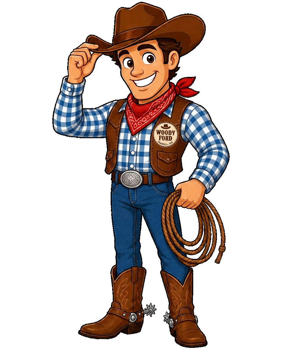 Woody the Cowboy, mascot of Woody Ford